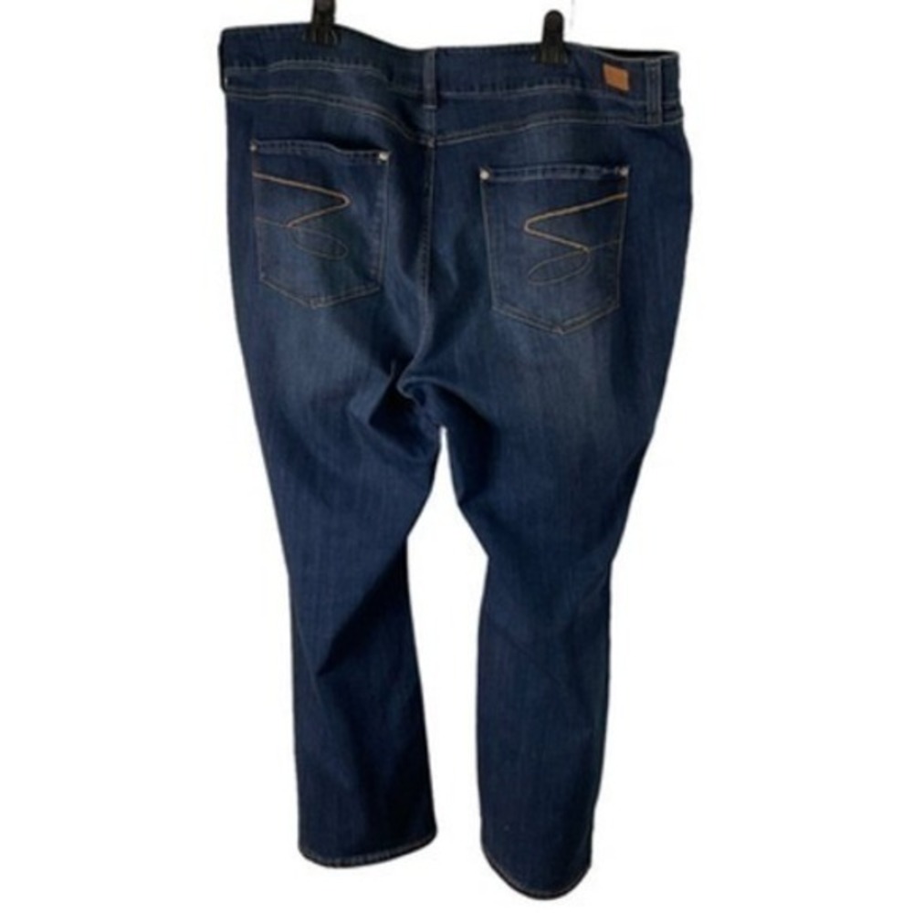Seven7 Tummyless Bootcut Jeans Dark Wash Blue Stretch High Rise Plus 24W - Picture 5 of 14